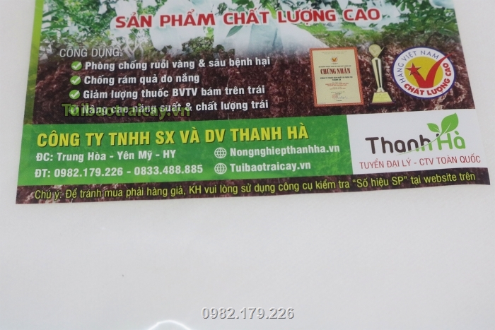 Sản phẩm chính hãng sẽ có tem của Thanh Hà