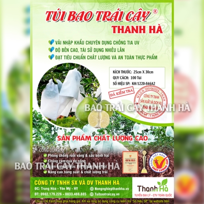 Tem nhãn Thanh Hà chính hãng sẽ có thông tin đầy đủ và dấu của cty