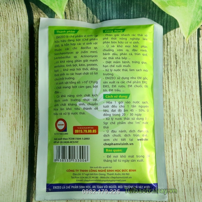 EMZEO được sử dụng để xử lý chất thải hữu cơ, khử mùi, ủ rác hiệu quả và tiện ích