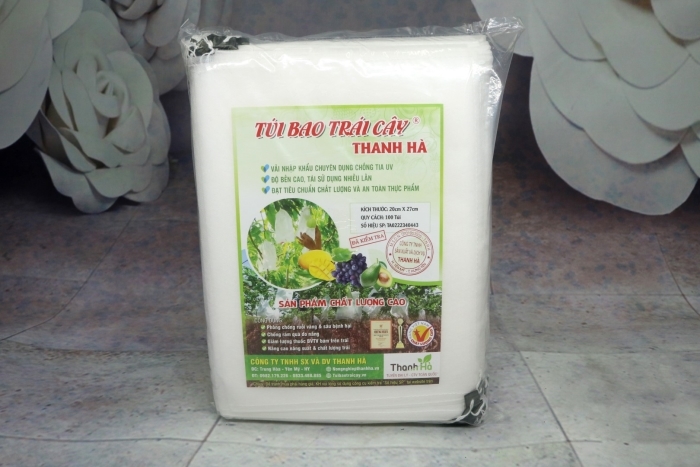 Quy cách đóng gói 100 túi bao trái trong bịch nilon hàn nhiệt chắc chắn